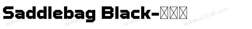 Saddlebag Black字体转换
